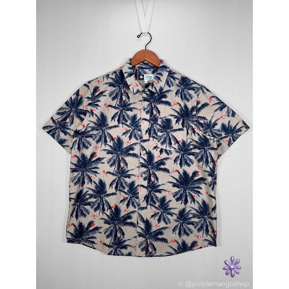 LRG Lifted Research Group Tropical Palm Tree Shirt Men's Medium 100% Cotton NWOT